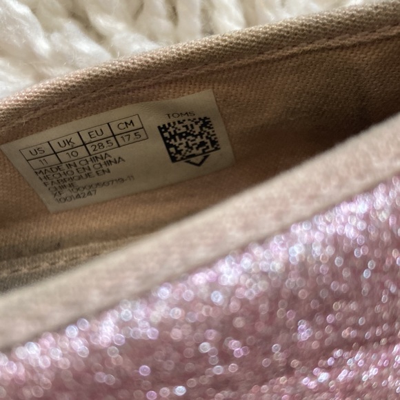 TOMS Sparkle Glitter Shoe Purple Pink Size 11 - Picture 10 of 12